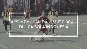 Aksi Memukau Pesepak Bola Cilik di Liga Bola Indonesia