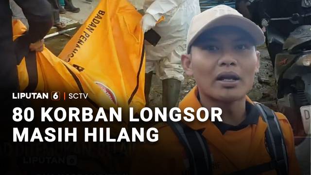 80 Korban Longsor Bandung Barat Masih Hilang | Liputan 6