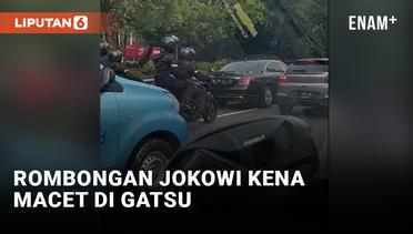 Tanpa Strobo, Jokowi Kejebak Macet di Gatot Subroto