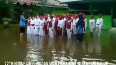 Upacara Bendera Diatas Genangan Air 