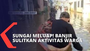 Sungai Citarum Meluap! Jalan Penghubung Kota-Kabupaten Bandung Terendam Banjir