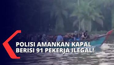 Ditpolairud Sumatera Utara Tangkap Kapal Berisi 91 Pekerja Ilegal yang Akan Dikirim ke Malaysia!
