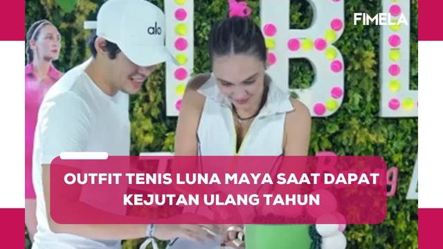 Gaya Luna Maya Pakai Outfit Tenis saat Dapat Kejutan Ulang Tahun ke-41 dari Orang Terkasih