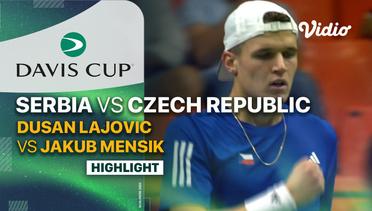 Highlights | Serbia (Dusan Lajovic) vs Czech Republic (Jakub Mensik) | Davis Cup 2023