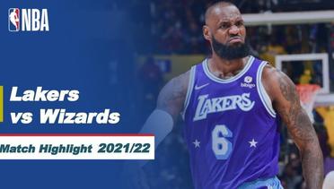 Match Highlight | Los Angeles Lakers vs Washington Wizards | NBA Regular Season 2021/22