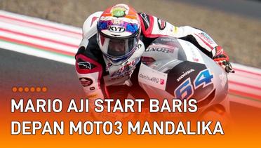 Hore! Mario Aji Raih Posisi 3 di Kualifikasi Moto3 Mandalika
