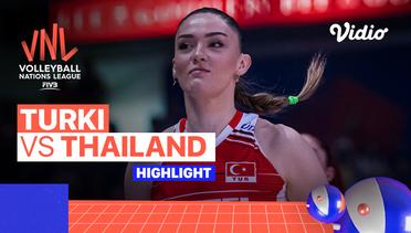 Match Highlights | Perempat Final: Turki vs Thailand | Women's Volleyball Nations League 2022