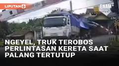 Ngeyel, Truk Paksa Terobos Perlintasan Kereta Saat Palang Tertutup