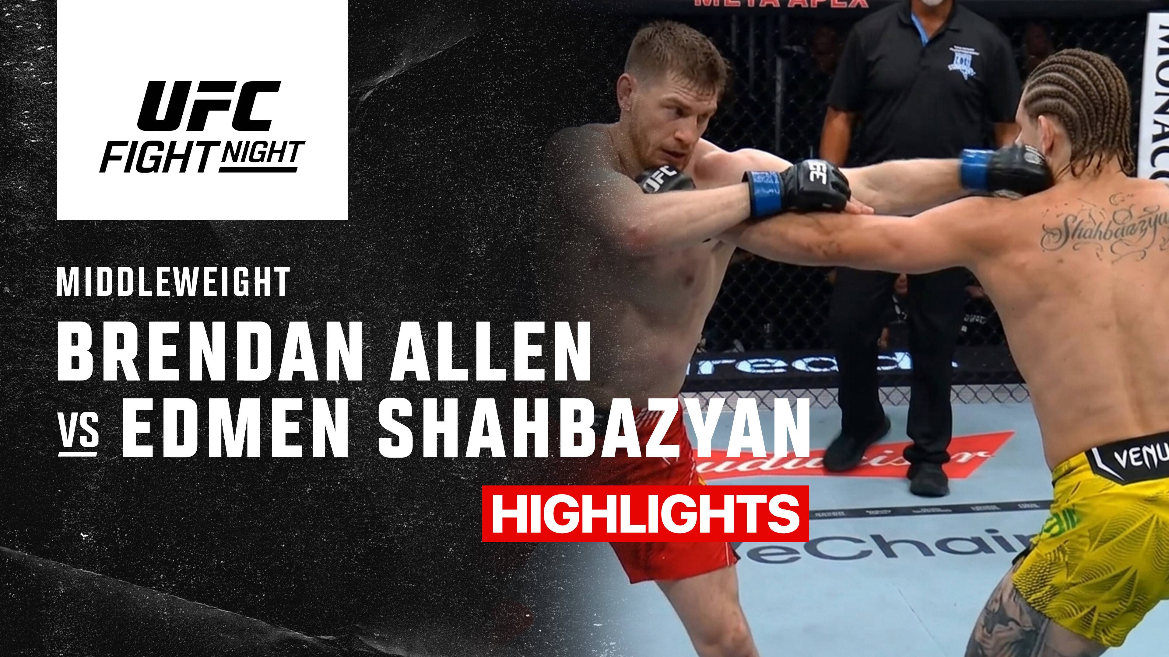 Brendan Allen vs Edmen Shahbazyan - Middleweight | UFC Fight Night