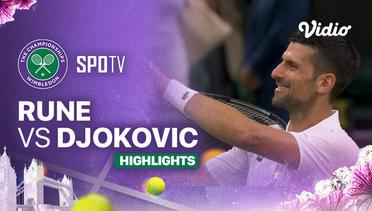 Holger Rune (DEN) vs Novak Djokovic (SRB) - Highlights | Wimbledon 2024 - Gentlemen's Singles