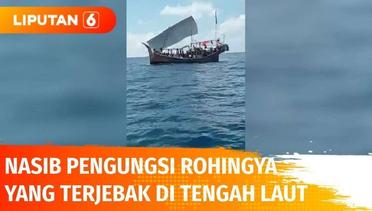 Kapal Mati Mesin, Ratusan Pengungsi Rohingya Terkatung- katung di Tengah Laut | Liputan 6