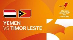Yemen vs Timor-Leste - AFC U20 Asian Cup Qualifiers