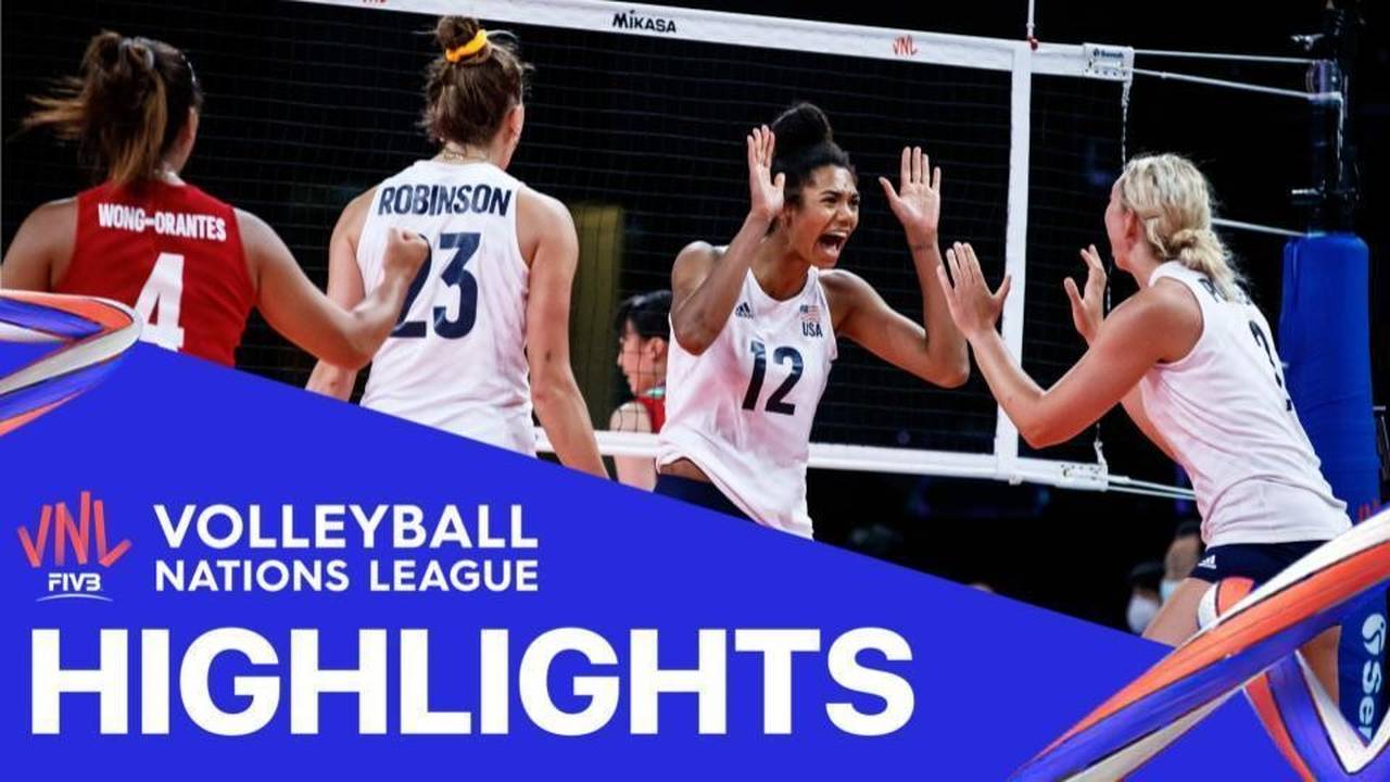 Match Highlight VNL WOMEN S USA 3 vs 0 Japan Volleyball Nations League 2021