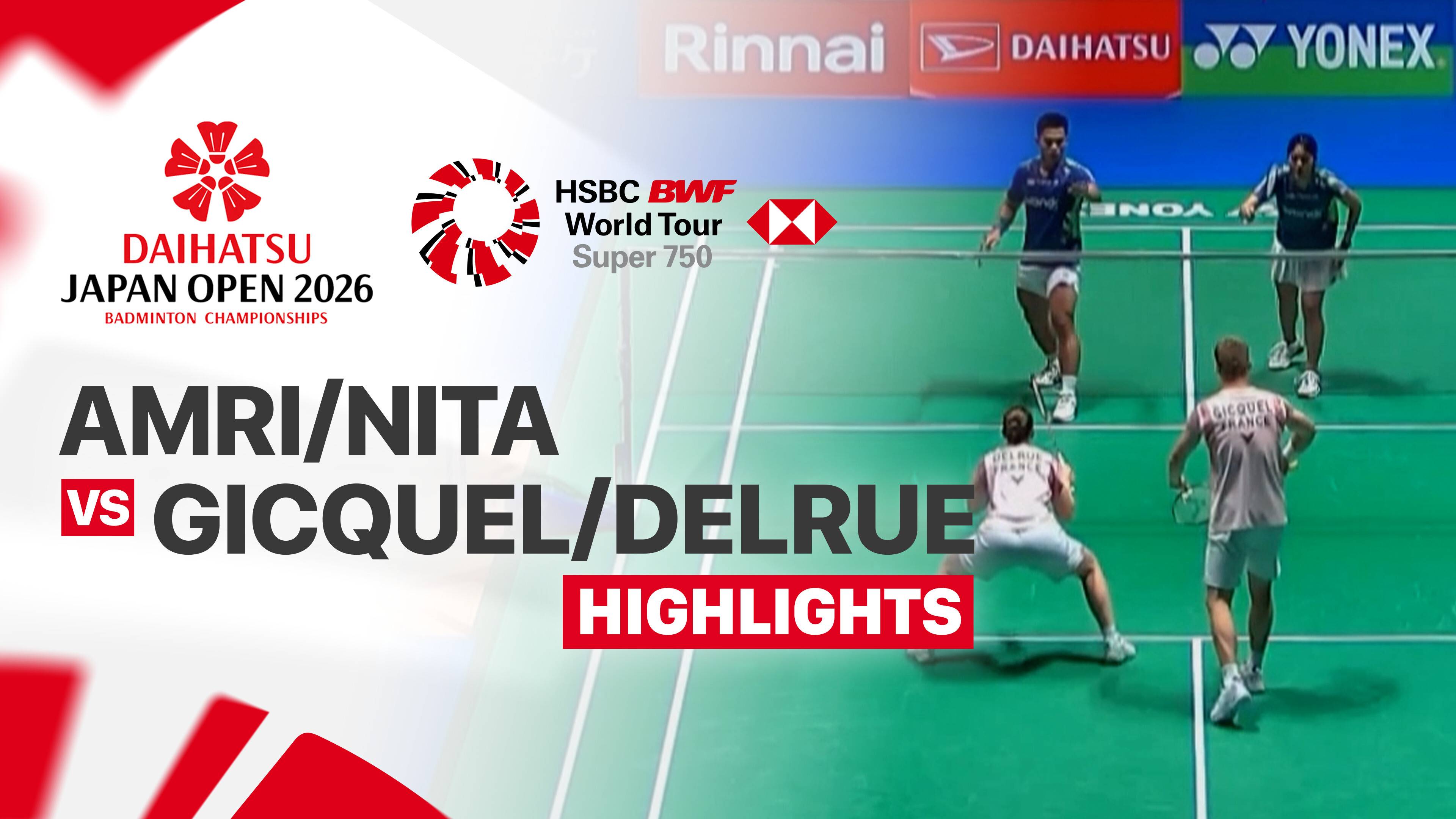 Amri Syahnawi/Nita Violina Marwah (INA) vs Thom Gicquel/Delphine Delrue (FRA) - Mixed Doubles Round of 32 | DAIHATSU Japan Open 2026