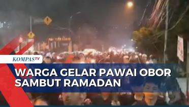 Ratusan Warga di Kawasan Puncak Bogor Mengikuti Pawai Obor untuk Sambut Bulan Suci Ramadan