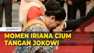 Iriana Cium Tangan Jokowi Usai Diberi Bintang RI Adipradana