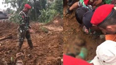Langka, prajurit Kopassus mencari korban longsor di Bogor dengan teknik "Getaran"
