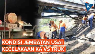 Kondisi Terkini Jembatan Kereta Api Lokasi Tragedi KA Brantas Vs Truk di Semarang