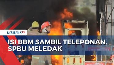 Sopir Angkot Terima Telepon saat Isi BBM, SPBU di Sukabumi Hangus Terbakar
