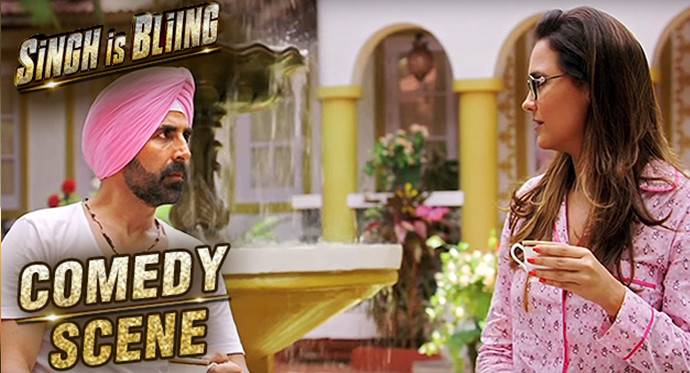 Lara Dutta FOOLS Akshay Kumar | Comedy Scene | Singh Is Bliing |Amy Jackson  | HD Full Movie | Vidio