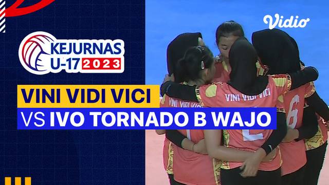 Putri: Vini Vidi Vici vs Ivo Tornado B. Wajo - Full Match | Kejurnas Bola Voli Antarklub U-17 2023