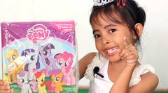 unboxing mainan anak My Little pony My Busy Books with figures of MLP Princess