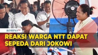 Reaksi Emak-Emak Asal NTT Dapat Sepeda dari Jokowi