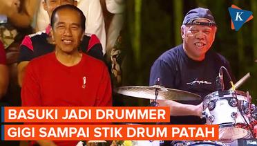 Momen Menteri PUPR Basuki Jadi Drummer Gigi, Bikin Presiden Ngakak