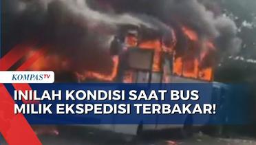 Diduga Korsleting Mesin, Bus Milik Jasa Ekspedisi di Cakung Terbakar!