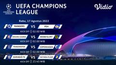 Jadwal Pertandingan | UEFA Champions League | Playoffs, 17 Agustus 2022