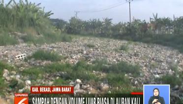Miris, Hamparan Puluhan Ribu Meter Kubik Sampah Menumpuk di Kali Pisang Batu Bekasi - Liputan 6 Siang