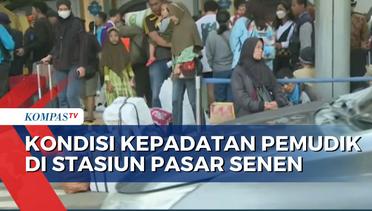 Stasiun Pasar Senen Ramai Kedatangan Pemudik yang Kembali Merantau ke Jakarta