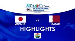Highlights | Jepang VS Qatar | Asian Senior Men's Volleyball Championship 2021