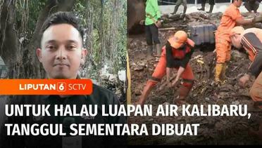 Tanggul Sementara Dibuat untuk Halau Luapan Air Kalibaru di Kramat Jati, Jakarta Timur | Liputan 6