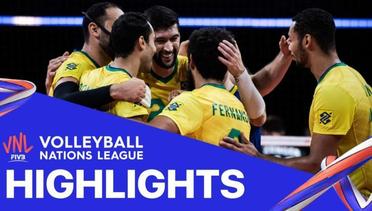 Match Highlight | VNL MEN'S - Brazil 3 vs 0 Germany | Volleyball Nations League 2021