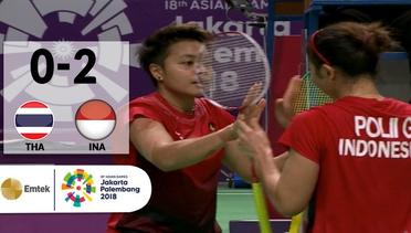 THA vs INA - Badminton Ganda Putri: Polii/Rahayu v Chaladchalam/Muenwong | Asian Games 2018