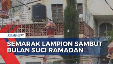 Sambut Ramadan, Warga Tepi Barat Hiasi Jalanan dengan Lampion Warna-Warni
