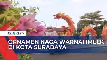 Pemkot Surabaya Pasang Ornamen Naga di Balai Kota Sambut Tahun Baru Imlek