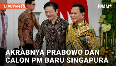 Momen Akrab Presiden Terpilih Prabowo Subianto dan Calon PM Singapura Lawrence Wong
