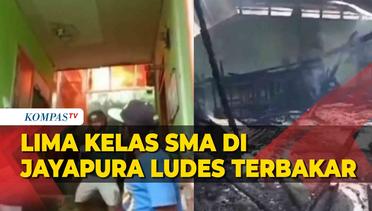 Lima Ruang Kelas SMA di Jayapura Terbakar, Diduga Akibat Bakar Sampah
