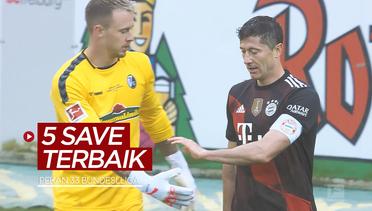 5 Save Terbaik Pekan 33 Bundesliga, Hadir Aksi Kiper Freiburg Halau Tembakan Robert Lewandowski