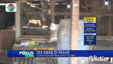 Sejumlah Pedagang Pasar di Surabaya Menolak Ikut Tes Swab