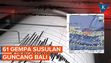 Sebanyak 61 Gempa Susulan Pascagempa M 5,2 di Karangasem Bali